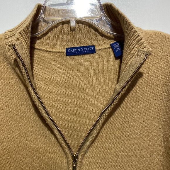 Women’s Karen Scott Petites Wool zip up Jacket size PL 100% Wool - Picture 12 of 12